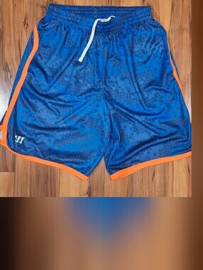 Warrior Lax Mens Medium Blue & Orange Athletic Men's Shorts